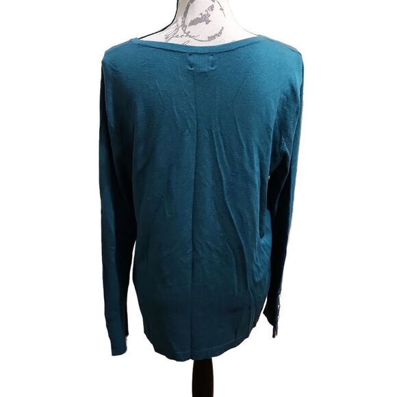 Jm COLLECTION Knit Long Sleeve Top - Picture 5 of 7